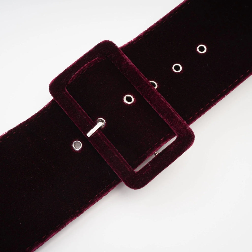 Shayla Dress Purple Velvet Off - Shoulder Thigh - Length & Belted