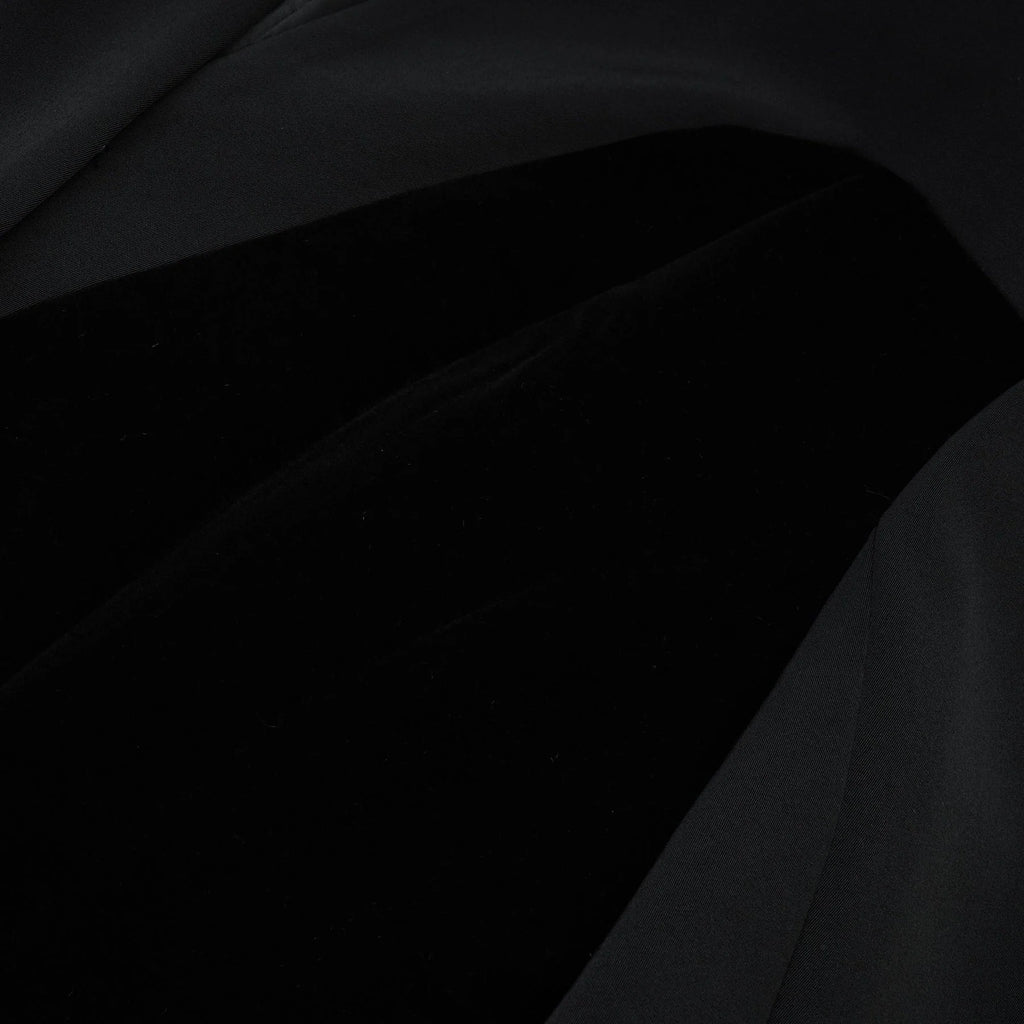 Silvana Jacket Black Panelled VNeck Waist Tightened