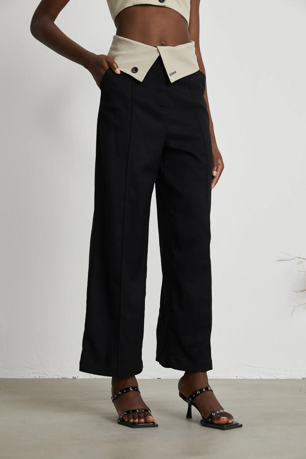 Silvestra Bustier Top & Panelled Trousers Set