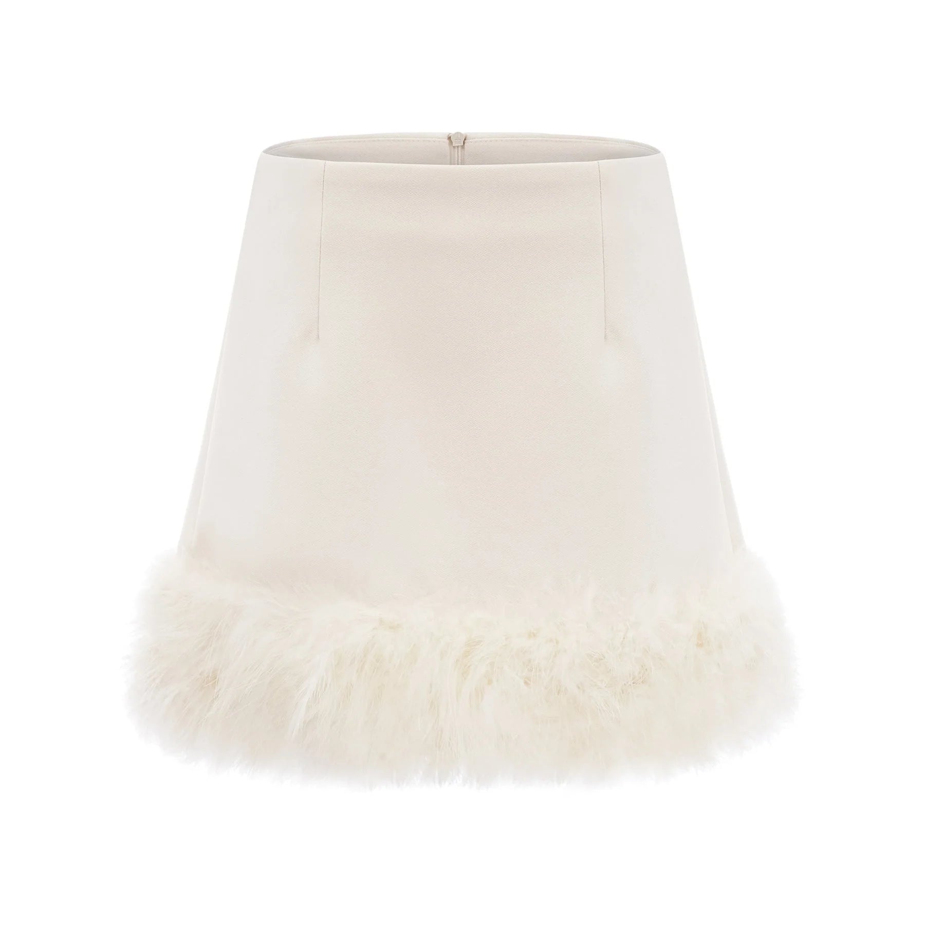 Simonetta Blazer & Skirt Feather Hem White Blazer