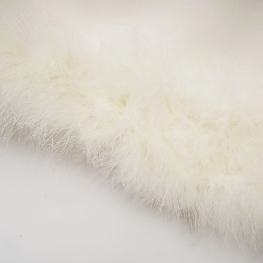Simonetta Blazer & Skirt Feather Hem White Blazer