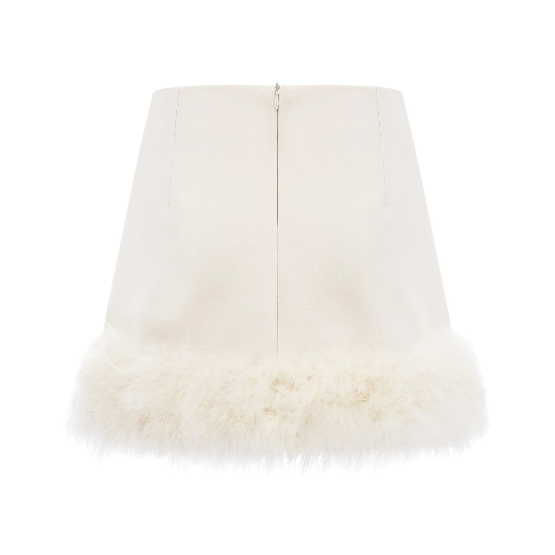 Simonetta Blazer & Skirt Feather Hem White Blazer