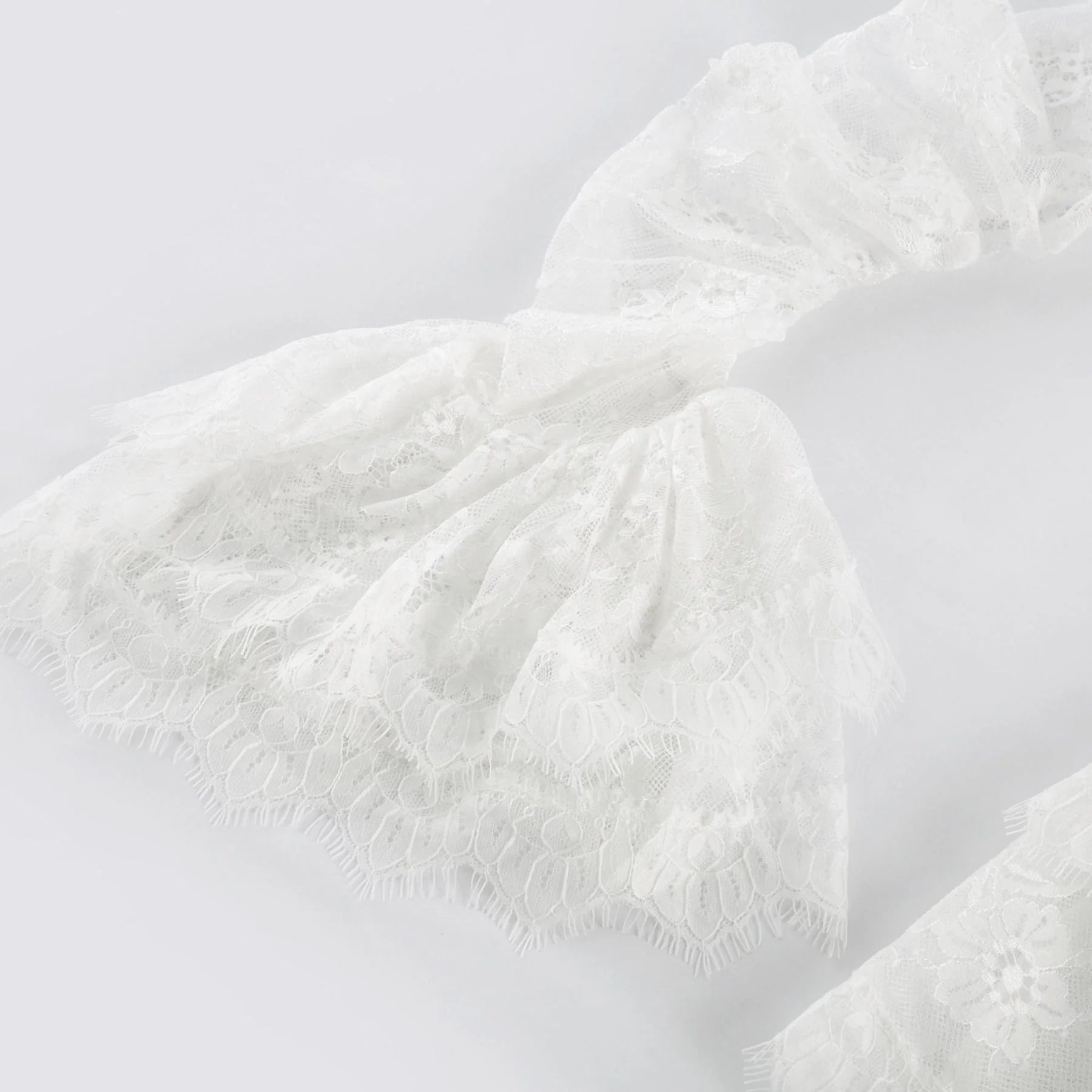 Simonetta Mini Dress Simonetta Lace Trim Puff Sleeve White Flounce