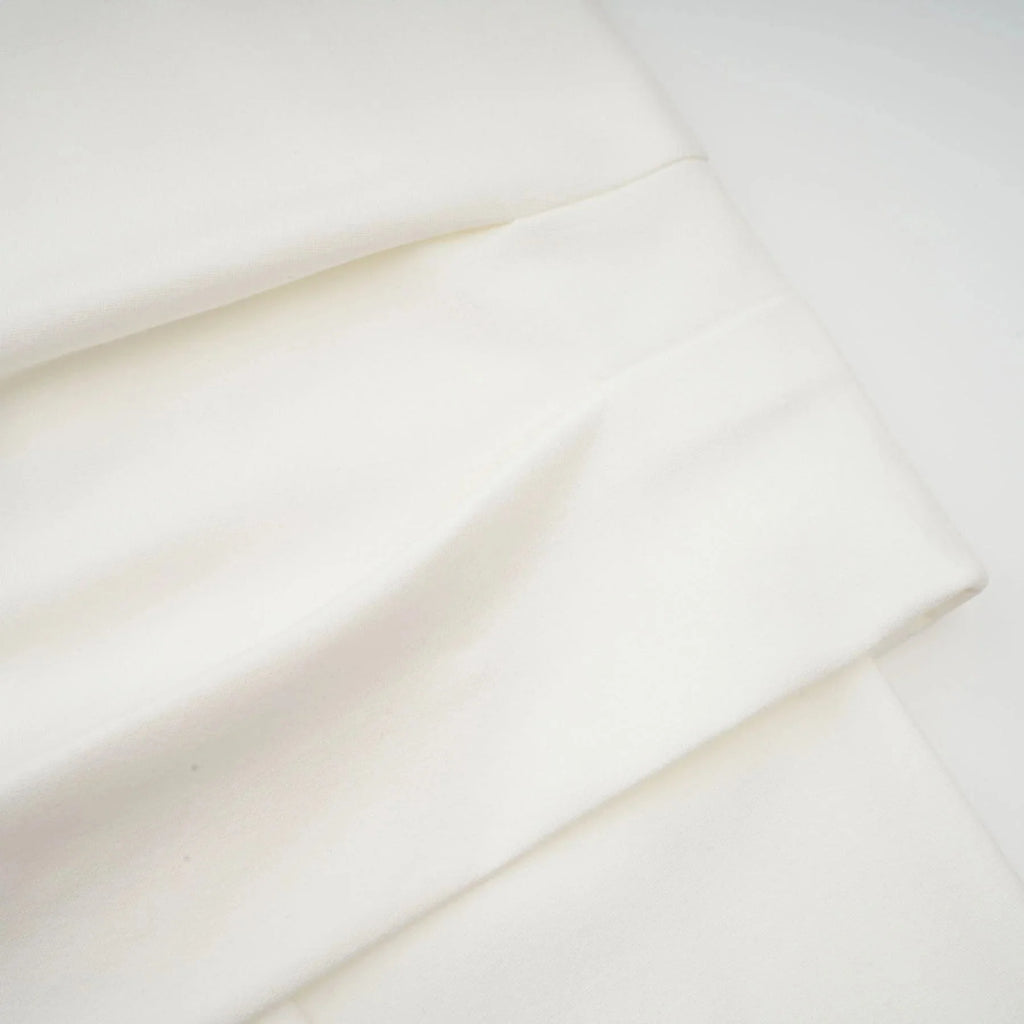 Skye Cropped Top White Ruched Off - shoulder Long Sleeves