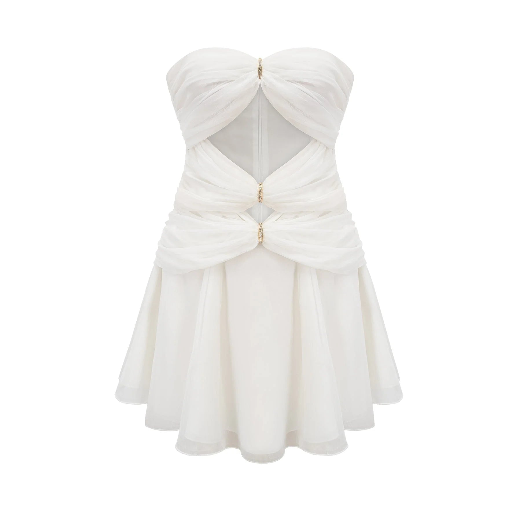 Skylar Mini Dress Pink Cut Out Off Shoulder Crystal Pleated