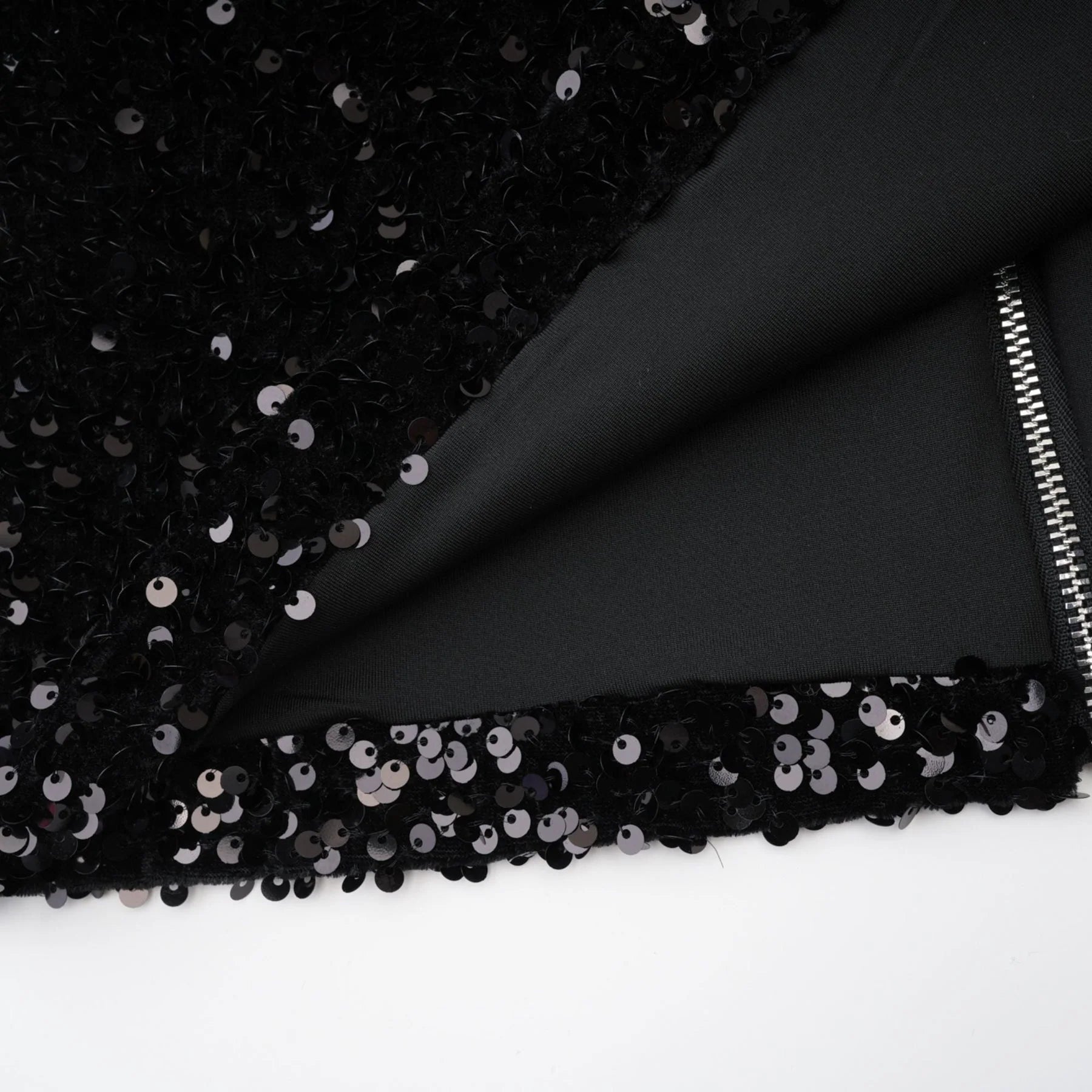 Sloan Dress Black Sequin Crystal Embellished Off - Shoulder Mini