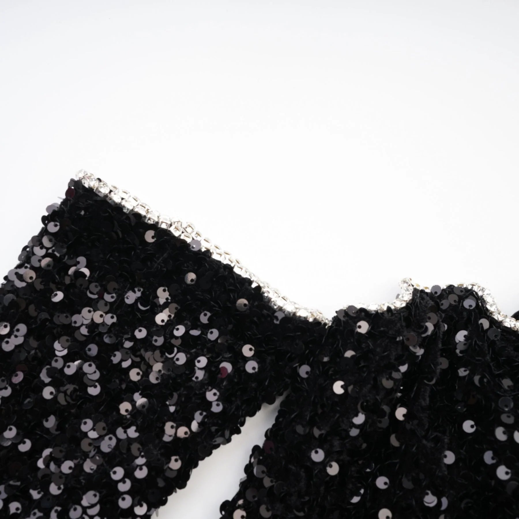 Sloan Dress Black Sequin Crystal Embellished Off - Shoulder Mini