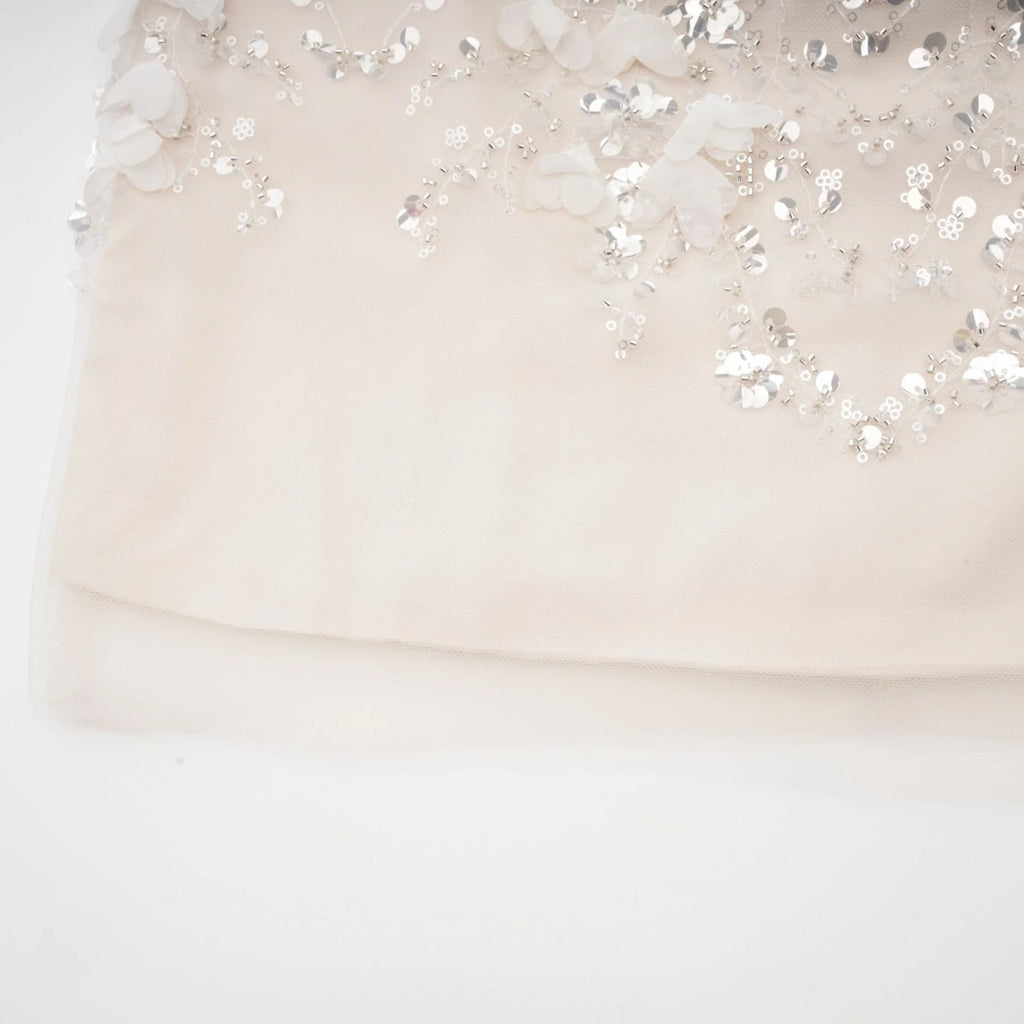 Sloan Sequin Mini Dress in Pink with Bowknot Detailing