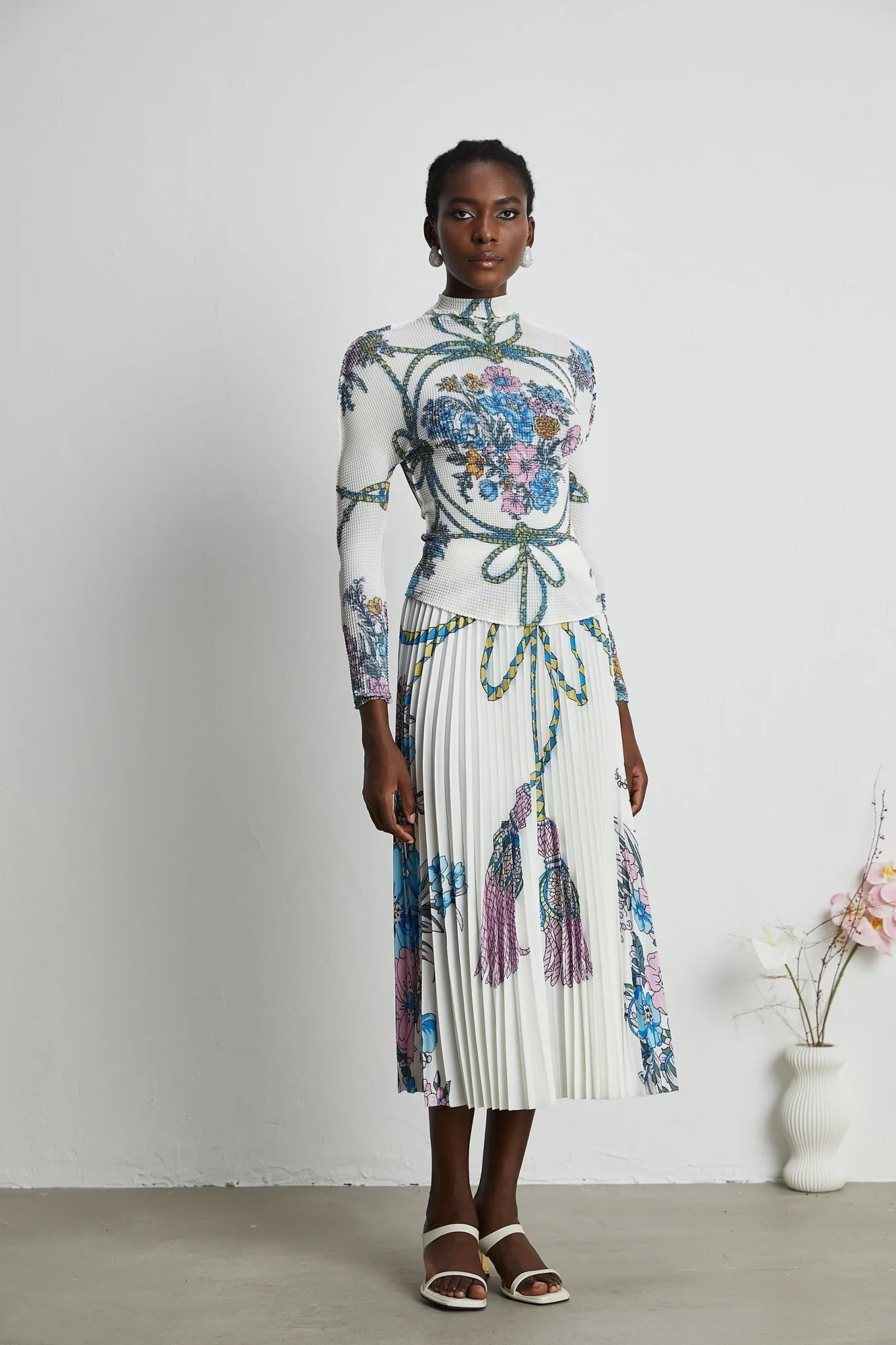 Sloan Skirt & Top Set Multicolor Pattern Print Knit