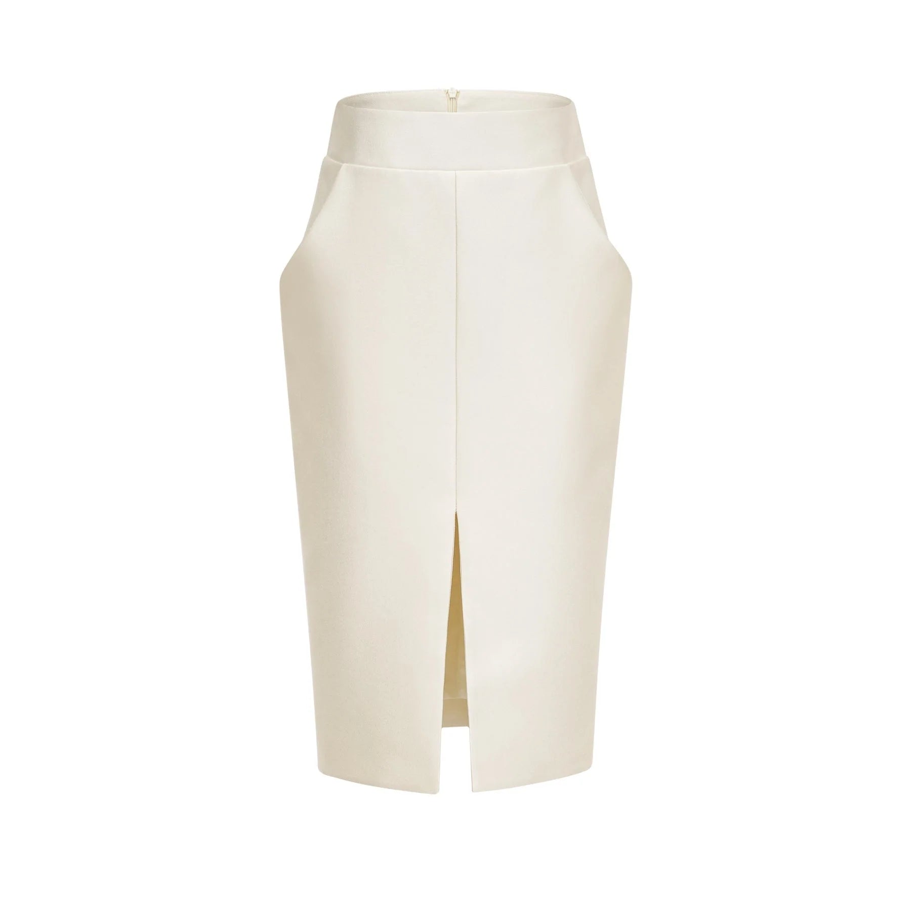 Sofia White Crystal - Embellished Top and Slit Skirt Set
