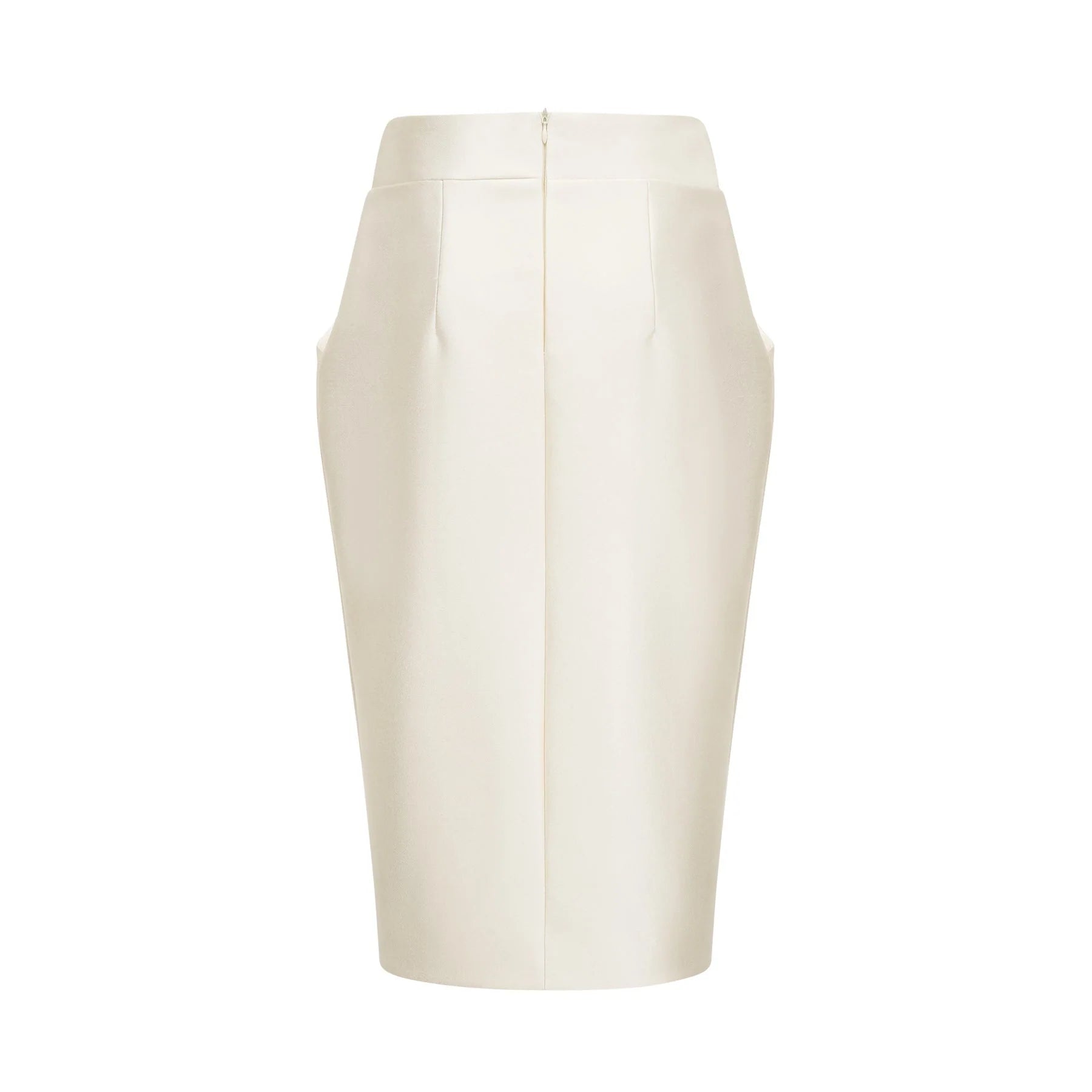 Sofia White Crystal - Embellished Top and Slit Skirt Set