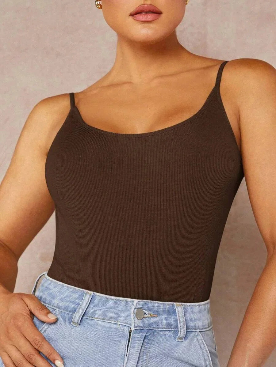 Stefania Bodysuit - High Stretch Fabric - Slim Fit - Sleeveless Length - Natural Waist Line (mid Waist) - Forest - Safe Fibers - Premium Quality
