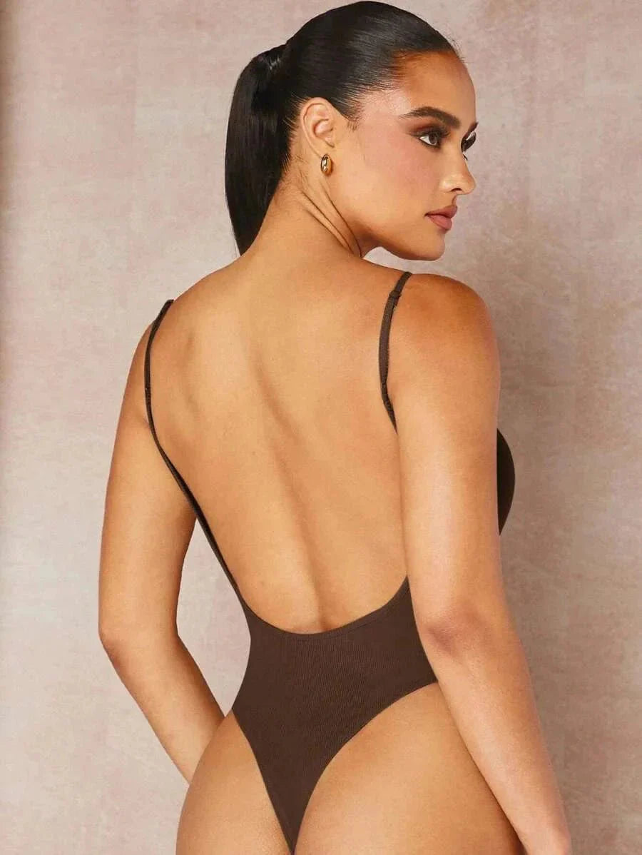 Stefania Bodysuit - High Stretch Fabric - Slim Fit - Sleeveless Length - Natural Waist Line (mid Waist) - Forest - Safe Fibers - Premium Quality