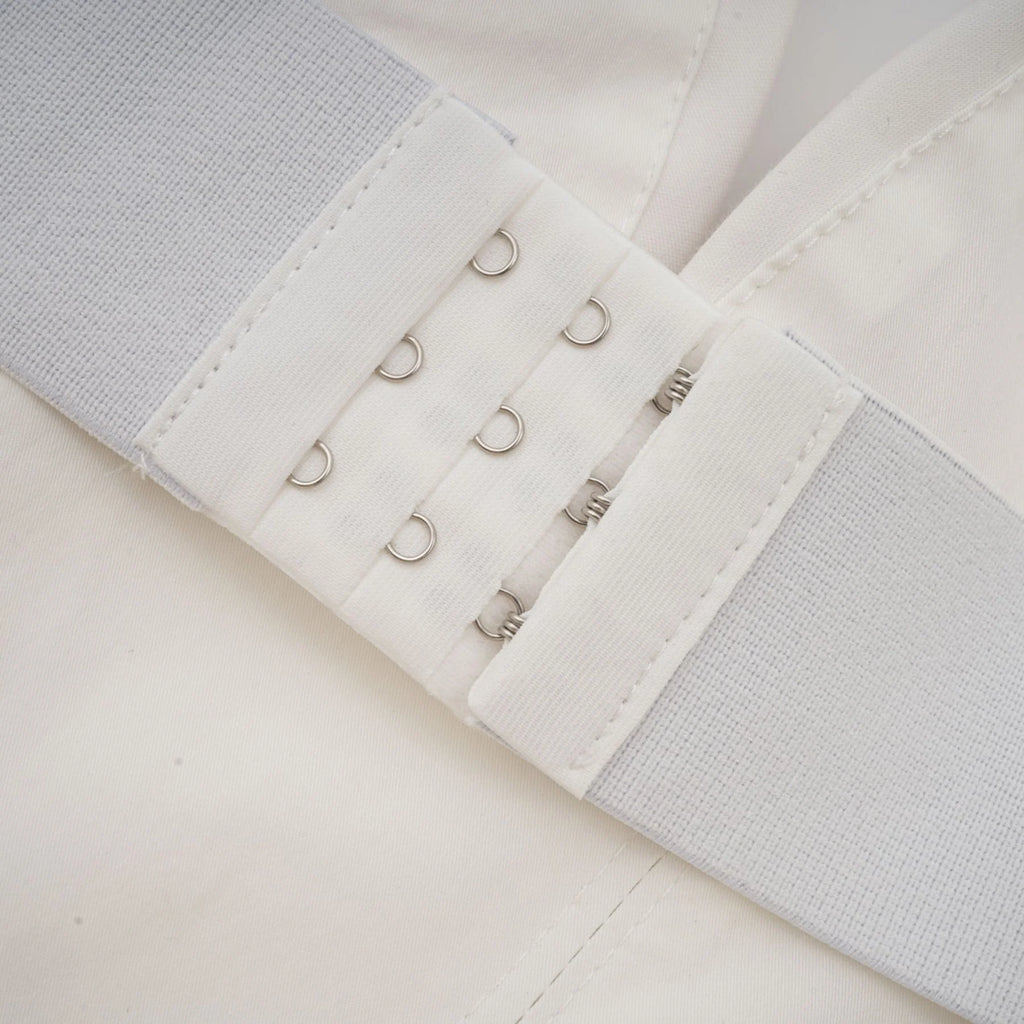 Stefania Midi Dress White Off Shoulder Corset Pleated Pockets