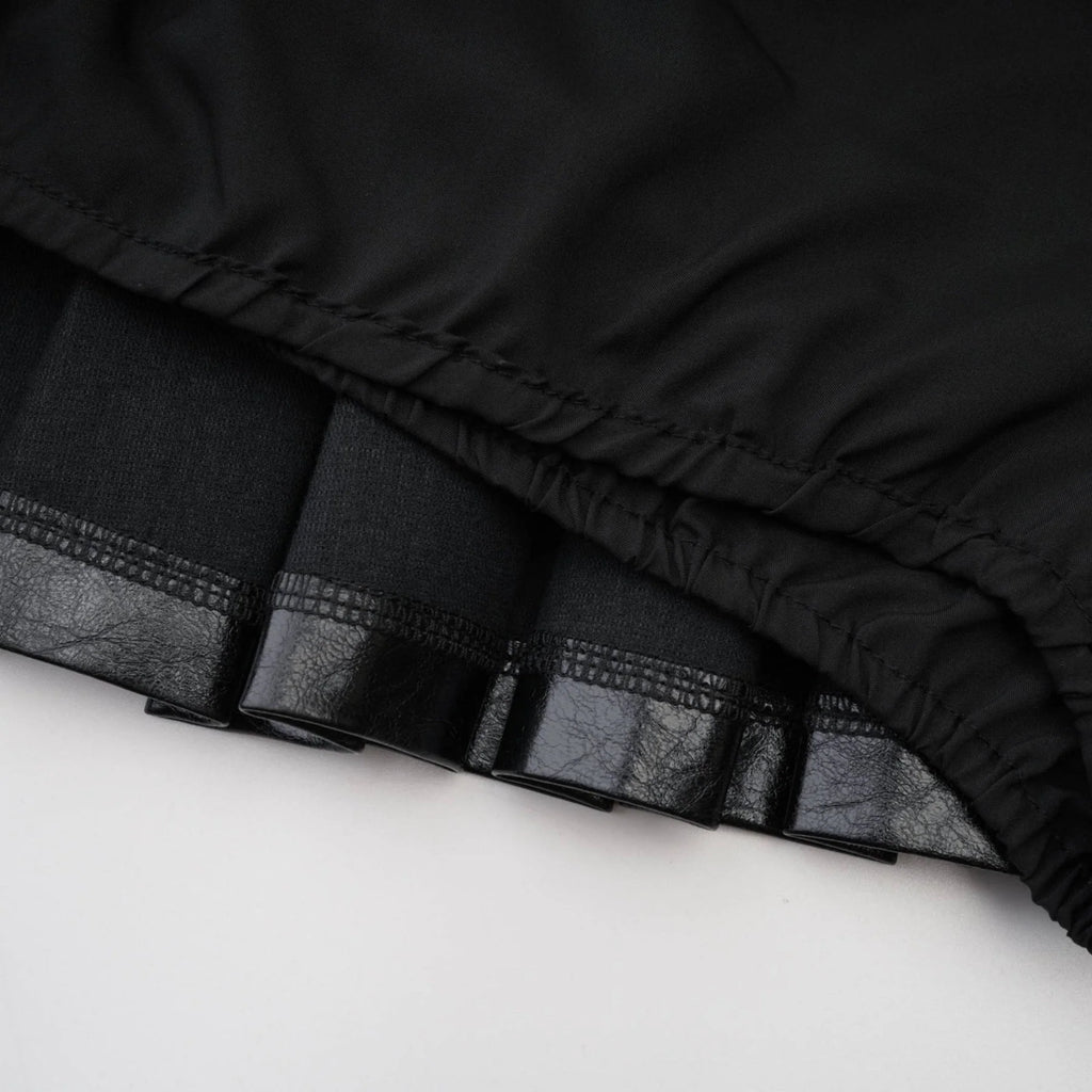 Stefania Skirt Black Belted Pleated High Rise Logo Detail