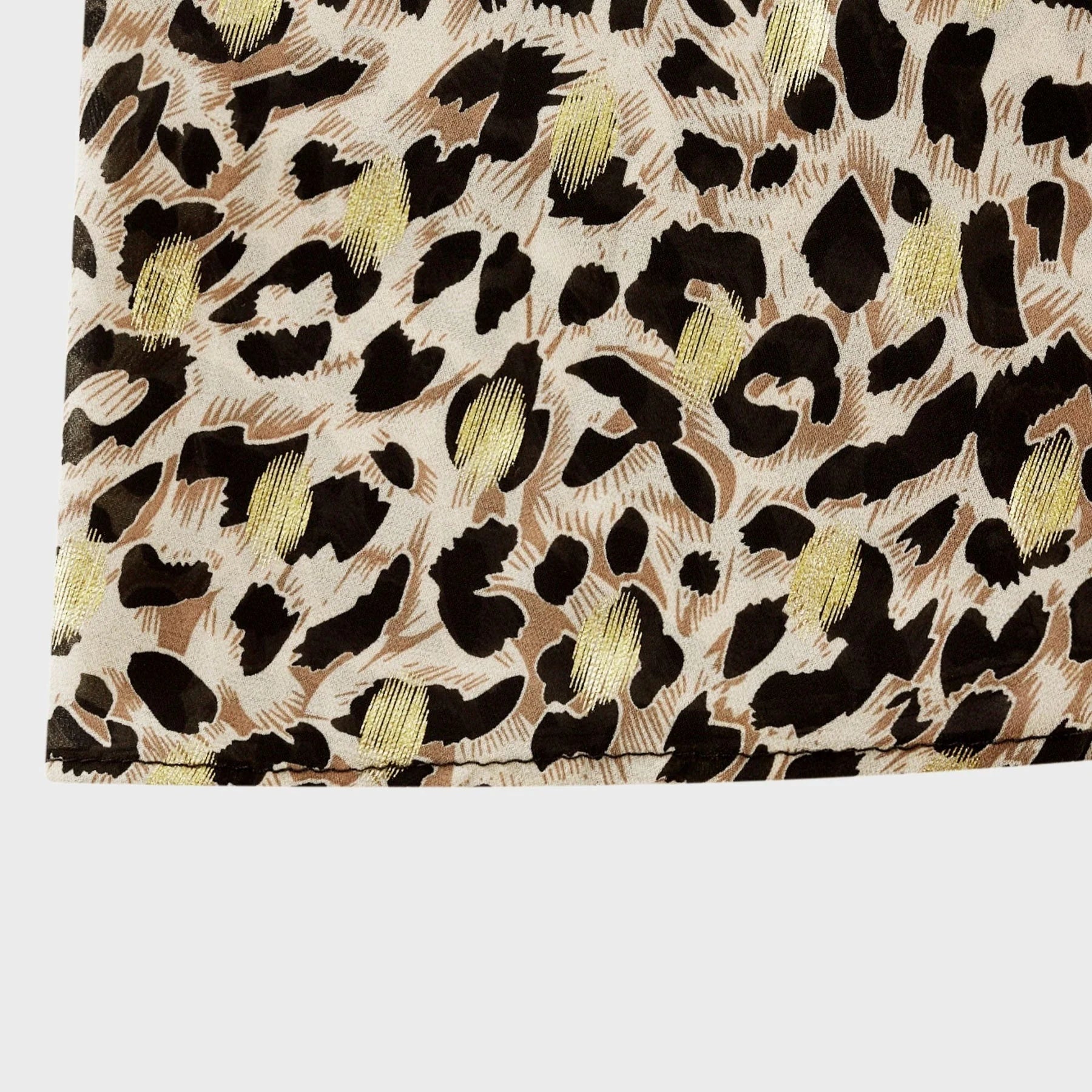 Sydney Midi Dress Yellow Leopard Print Cinched Waist