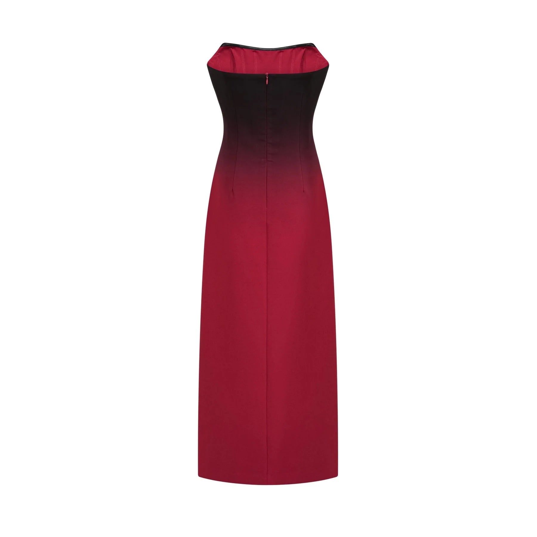 Taliyah Dress Red Gradient Off - Shoulder Maxi