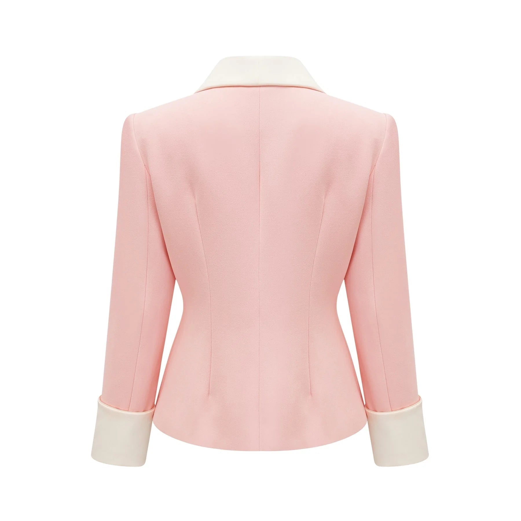 Teagan Blazer & Pants Pink White Set