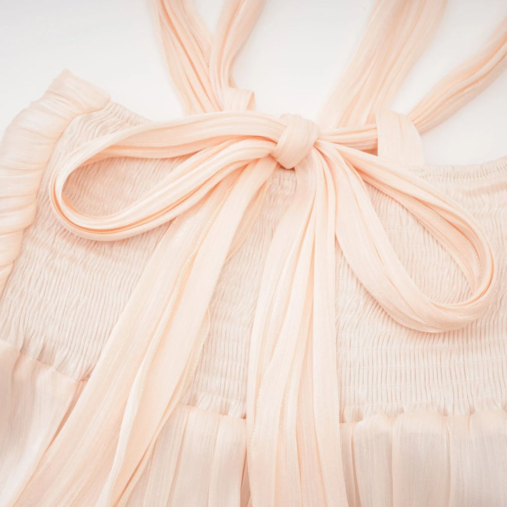 Teresa Halterneck Midi Dress in Neutrals