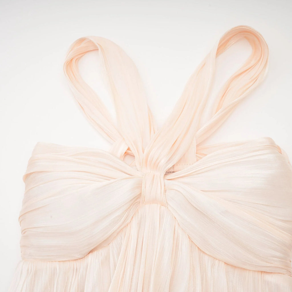 Teresa Halterneck Midi Dress in Neutrals