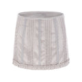 Tiana Skirt Lace Stripes Pleated & Button Fastening Silver