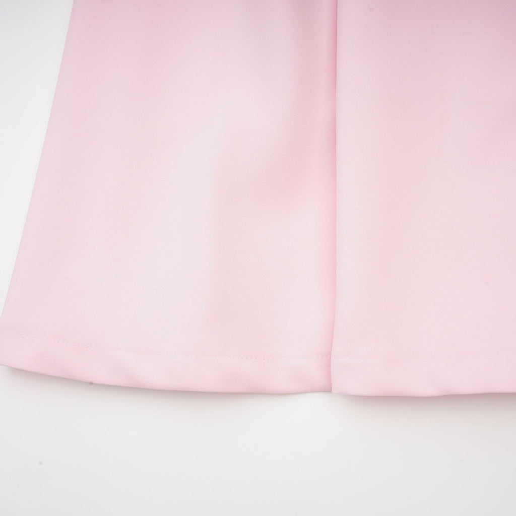 Tiffany Midi Dress Pink Crystal Bow Flared Skirt & Rear Zip