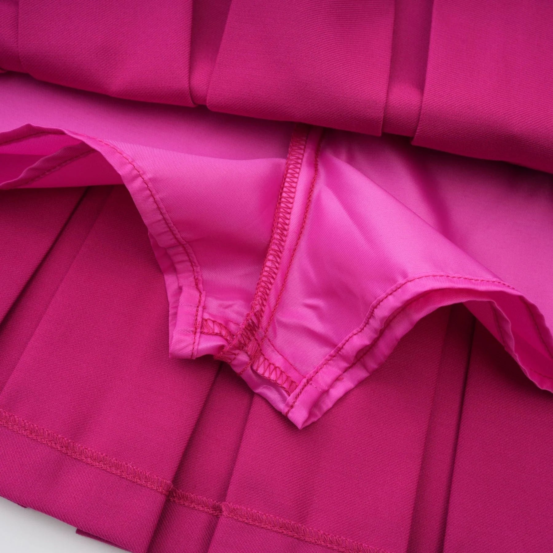 Tiziana Jacket & Skirt Pink White Pleated Set