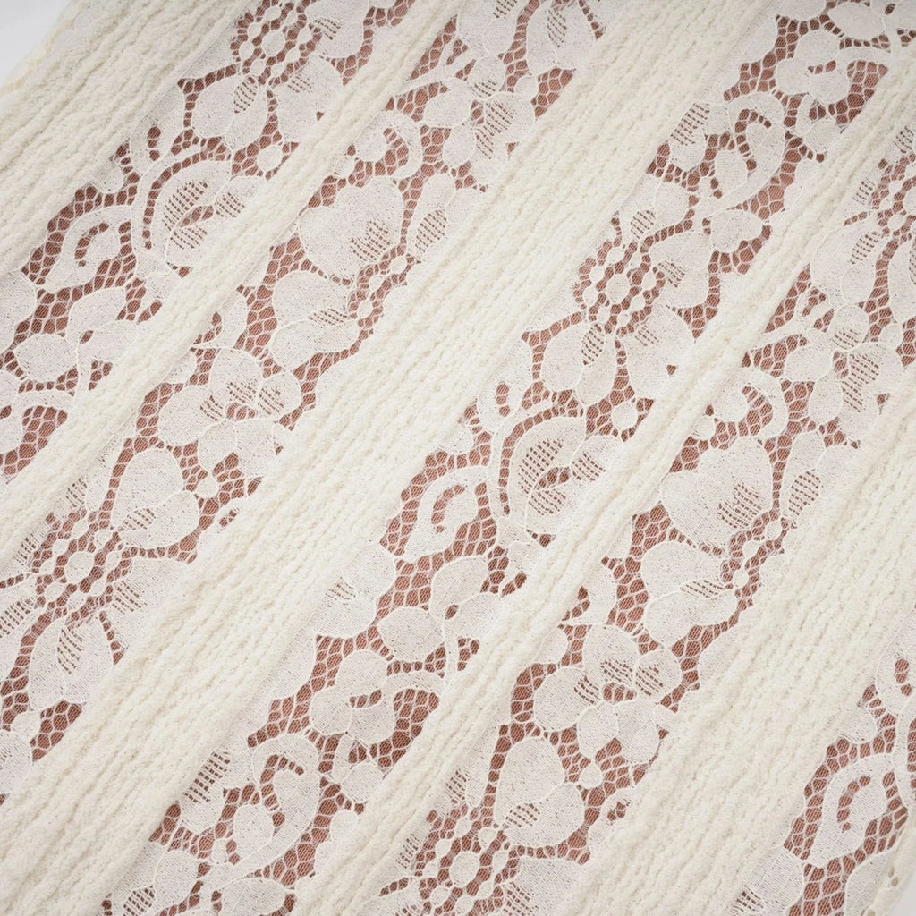 Tonia Maxi Dress Floral Lace Train Design in Neutrals