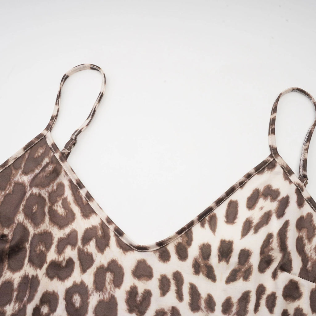 Ursula Blouse with Leopard Print Oversize Sleeves & Attached Scarf