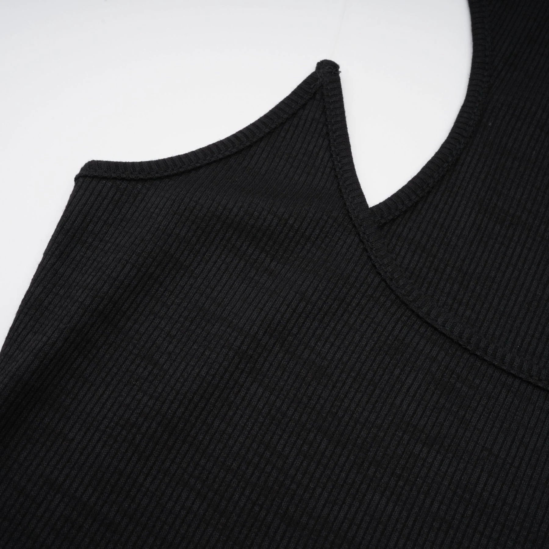 Ursula Maxi Dress in Confident Black with Transparent Straps & Low - Cut Design