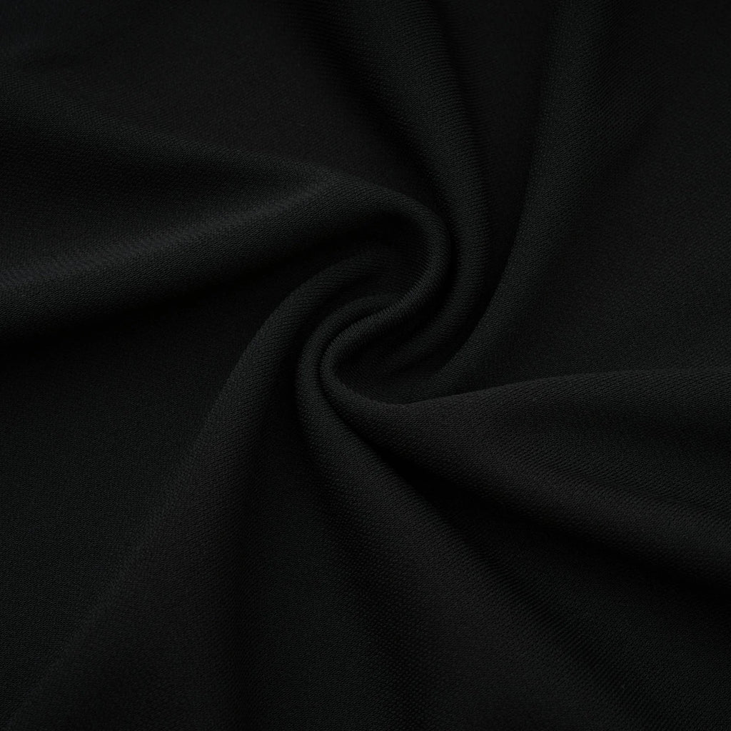Valentina Midi Dress Black Sheer Mesh Ruched Asymmetric Hem Zip Detail