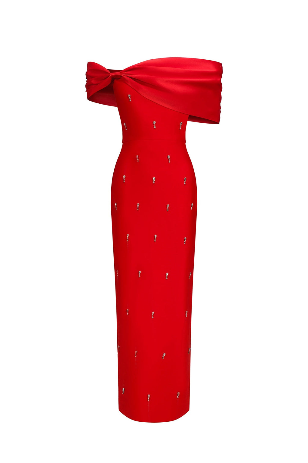 Valentina Red Diamond One-Shoulder Dress