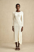 Valentina Round Neck Long Sleeve Midi Dress