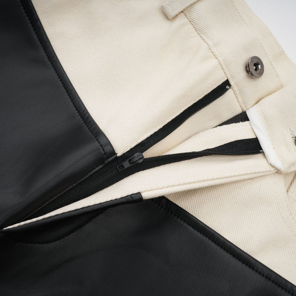 Valentina Trousers Black Contrast - Color Chic Wide Leg