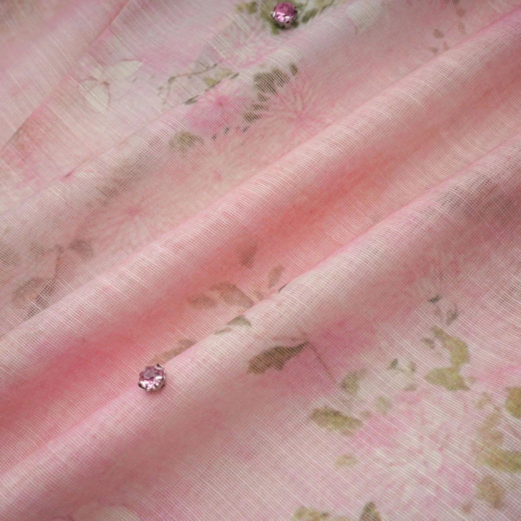 Valeria Midi Dress Floral Crystal Embellished Pink