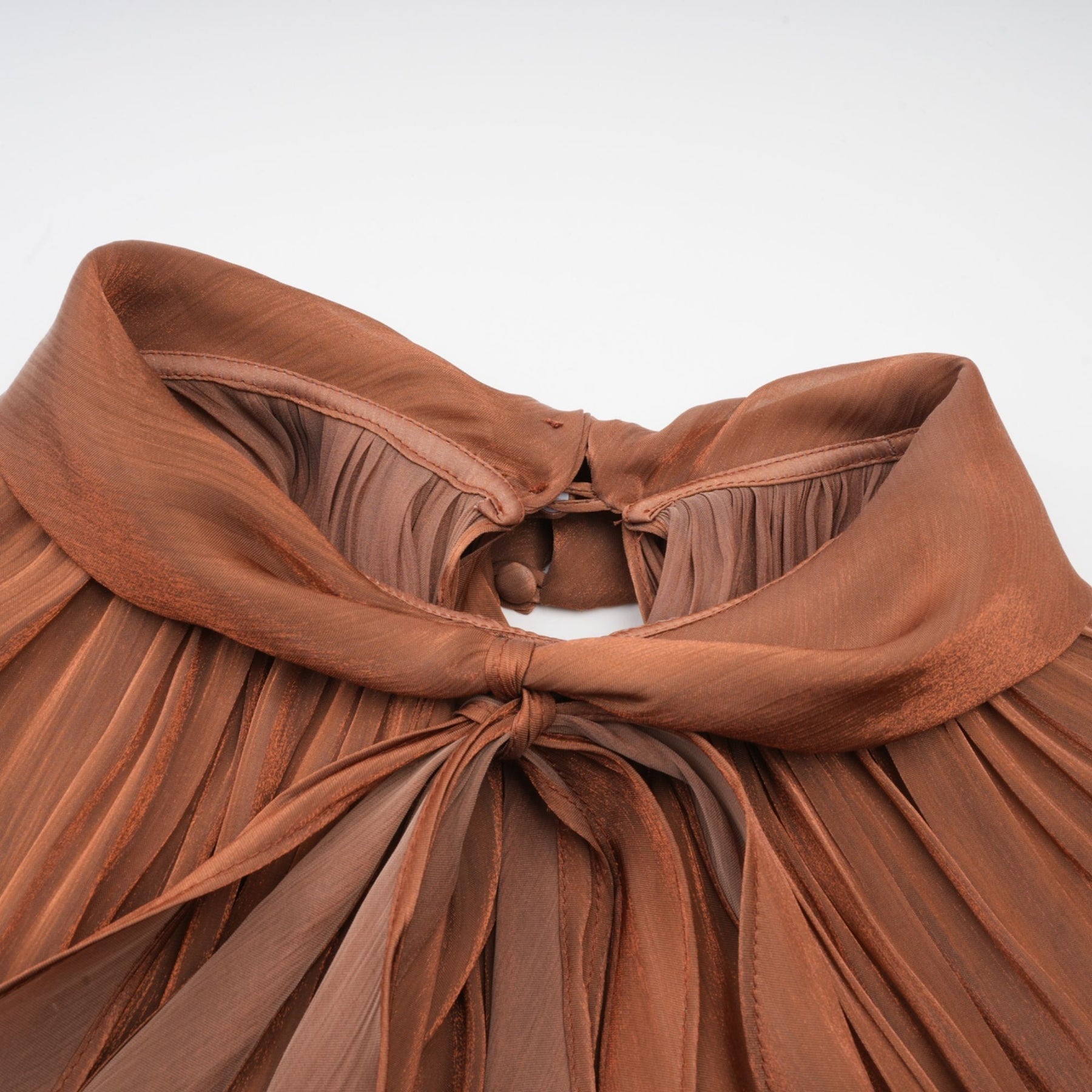 Valeriana Maxi Dress - Stylish Ribbon Tie - Neck - Dolman Sleeves