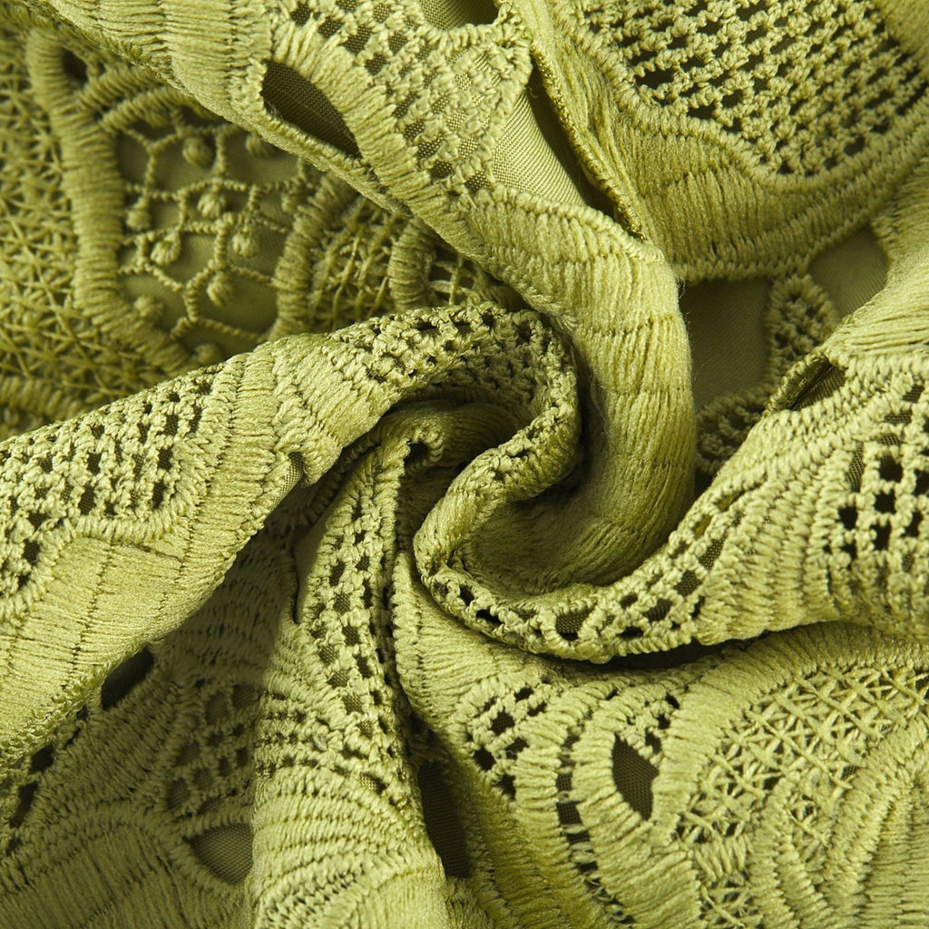 Valérie Green Embroidered A - Line Mini Dress With Cutout Details