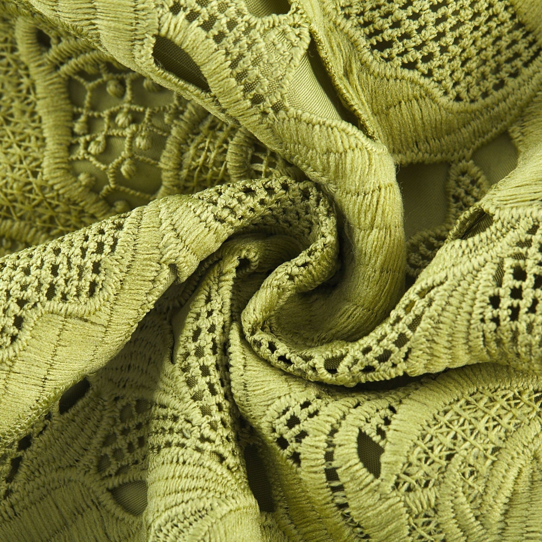 Valérie Green Embroidered A - Line Mini Dress With Cutout Details