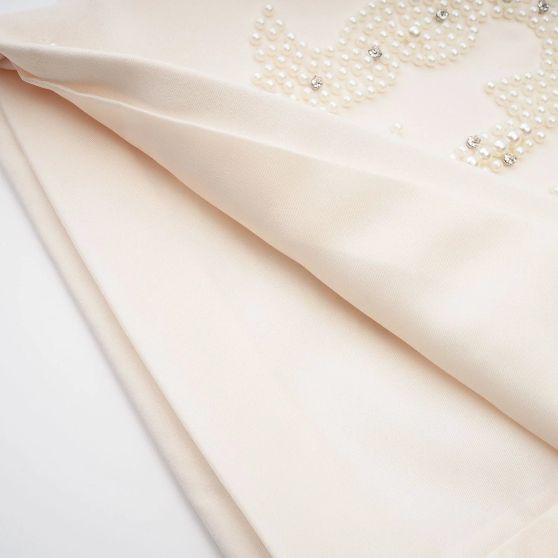 Vera Halterneck Skirt & Top Set Crystal Faux - Pearl Embellishment