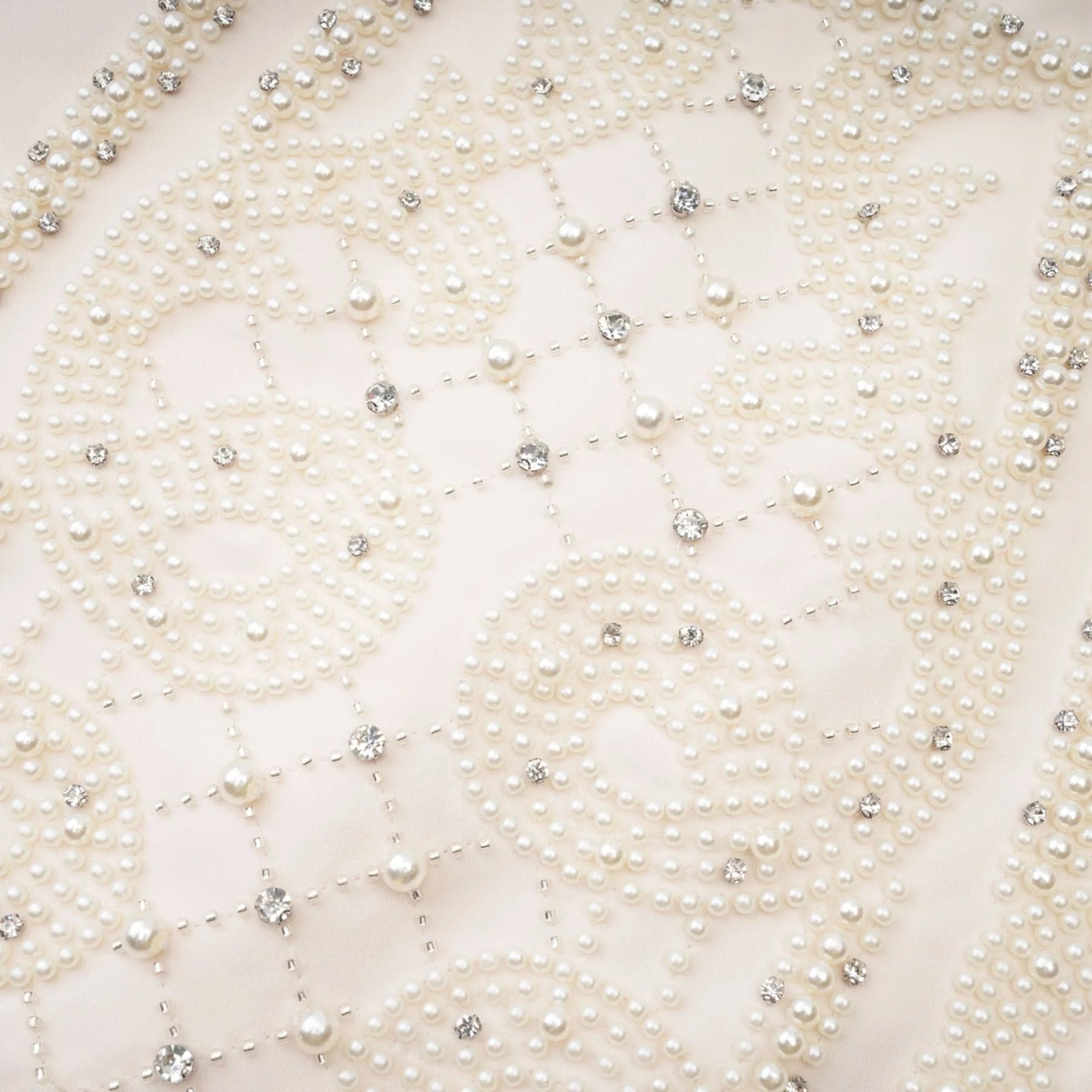 Vera Halterneck Skirt & Top Set Crystal Faux - Pearl Embellishment