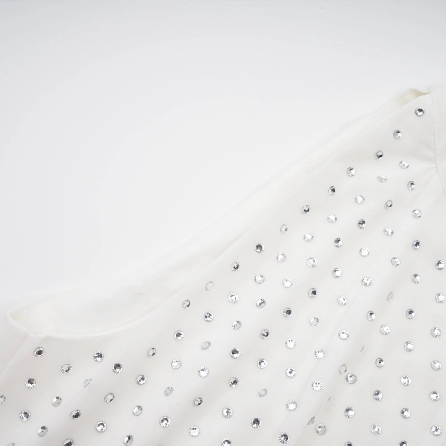 Vera Midi Dress White Crystal Bow Sleeveless Double Layer