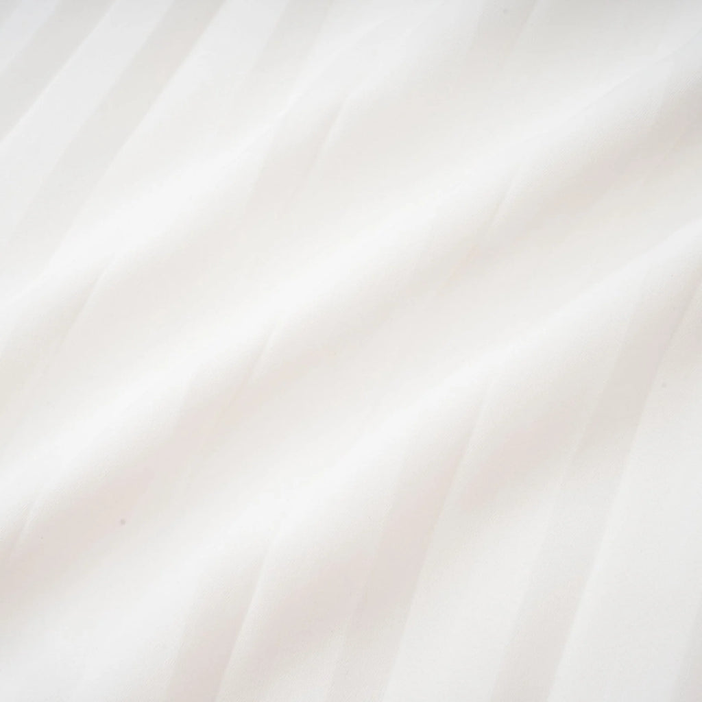 Vera Mini Dress White V Neck Flare Cuffed Pleated Chic