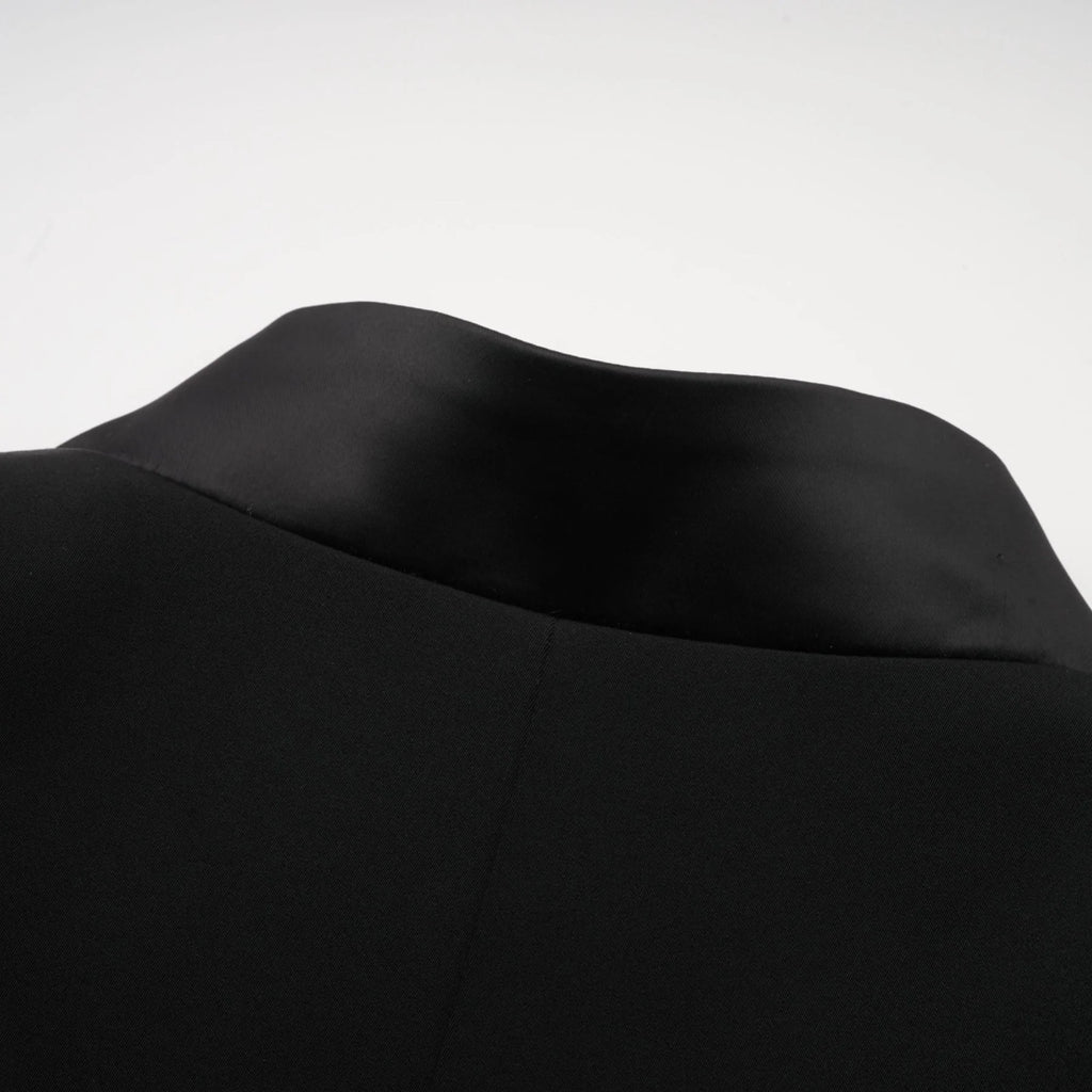 Vincenzina Jacket & Trousers Crystal Embellished Black