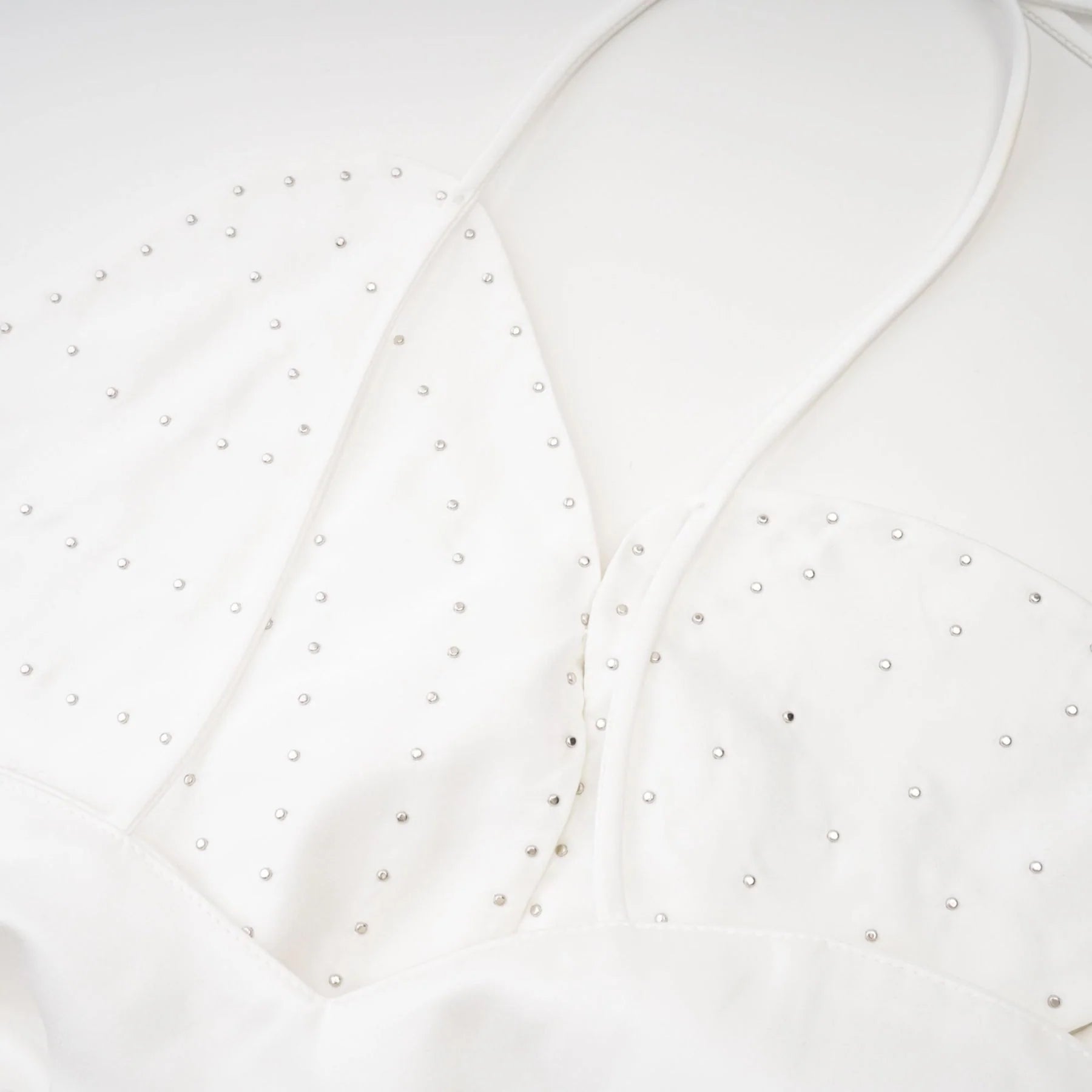 Vincenzina Top Floral Halterneck Pearl Embellished