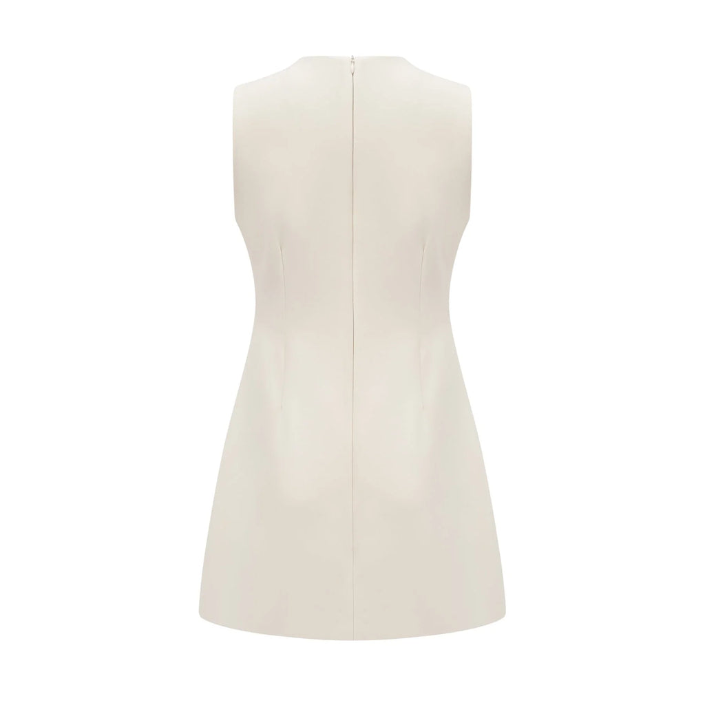 Violet Mini Dress White Crystal Embellished Sleeveless & Rear