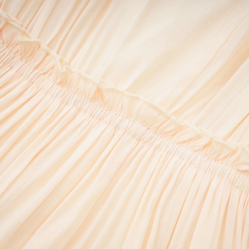 Vivian Midi Dress with V - Neck and Ruffled Detailing