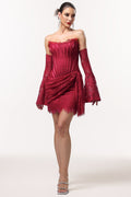 Vivian Red Lace Off Shoulder Mini Dress