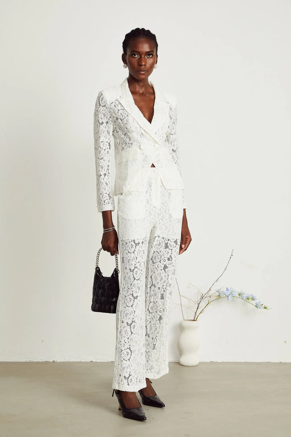 Willow Blazer & Trousers Lace Matching Set
