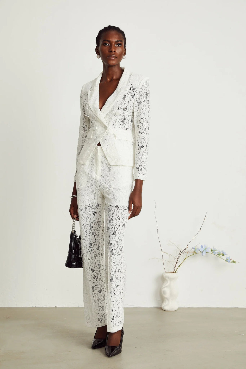 Willow Blazer & Trousers Lace Matching Set