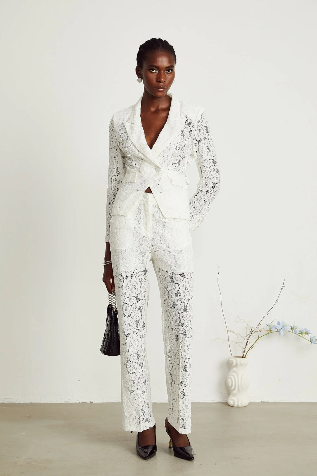 Willow Blazer & Trousers Lace Matching Set